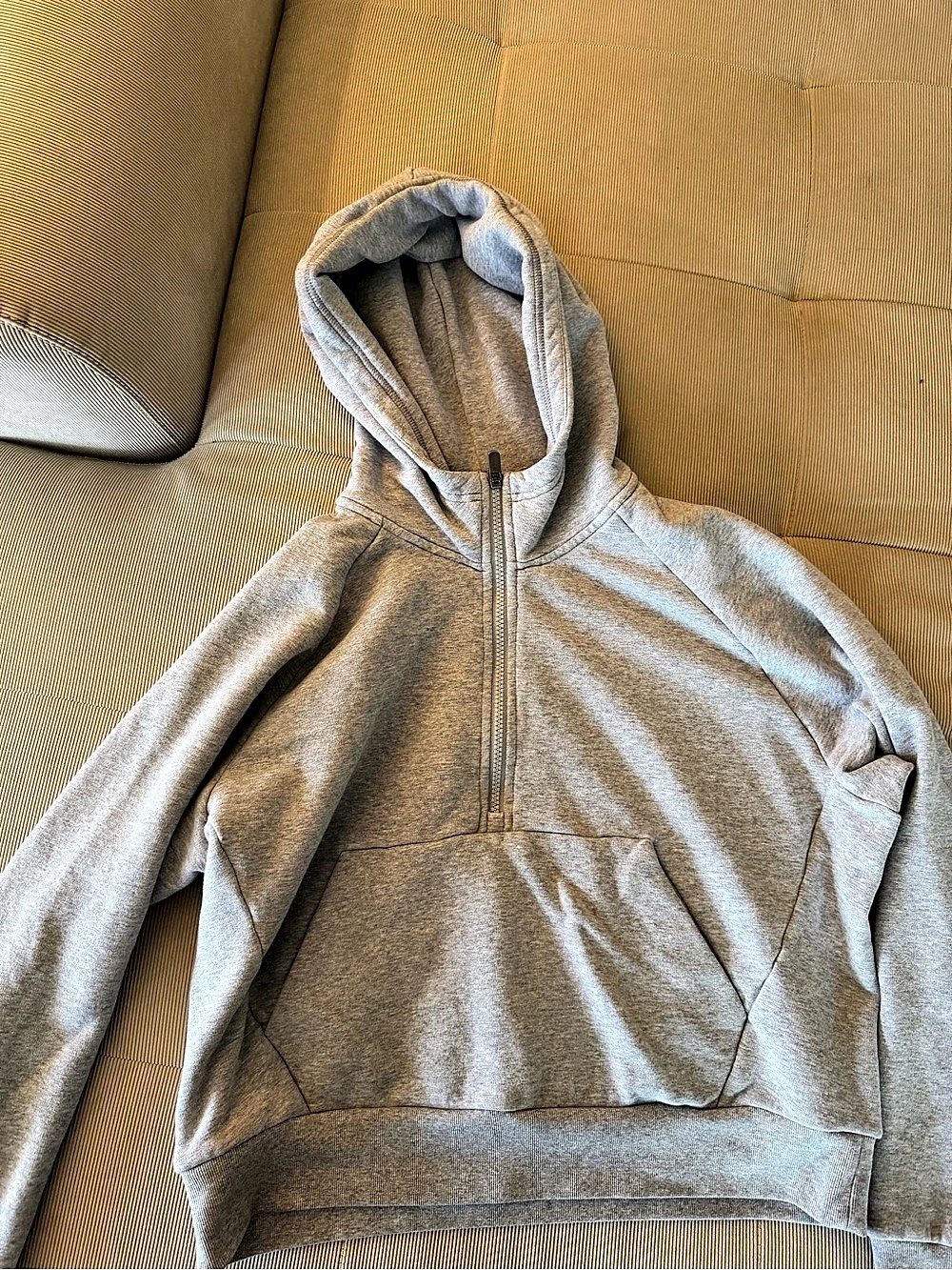 Athleta Gray Half-Zip Hoodie Like New